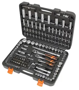 RICHMANN C4150, ratchet socket set 1/2", 1/4", 3/8", 151 Pcs S2 bits