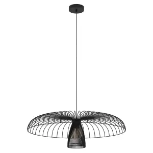 EGLO Champerico Black Wire Modern Pendant Light