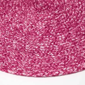 Homescapes Pink Handwoven Round Placemats Set of 4