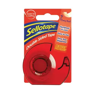 Sellotape Double Sided Tape & Tape Dispenser Clear (One Size)