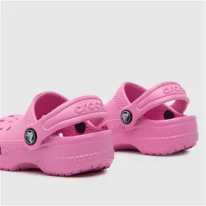 Crocs Pink Littles Clog Girls Baby Sandals, Size: 2/3 (EU 19)