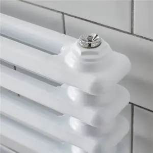 832mm (H) x 500mm (W) - Vertical Bathroom Towel Radiator - (Sailsbury - White) - (0.8m x 0.5m)