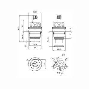 ENKI Richmond Hot or Cold Brass Compression Valve 1/2" Single