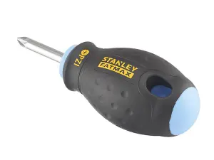 STANLEY 0-65-408 FatMax Stubby Screwdriver Pozidriv Tip PZ1 x 30mm STA065408