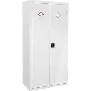 Durable Acid and Alkali Storage Cabinet - 900mm x 460mm x 1800mm with 2-Key Locking System