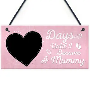 Red Ocean Baby Countdown Plaque Sign Mum To Be Mummy Daddy Grandparents New Born Baby Shower Friendship Gift