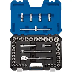 Draper 1/2" Sq. Dr. MM/AF Combined Socket Set 41 Piece 16467