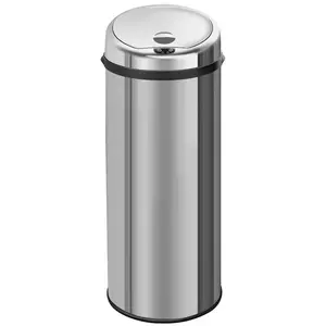 Ladson Steel Motion Sensor Rubbish Bin Silver / 50L