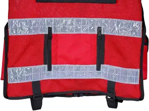 RAC3 High-Vis Security Vest, Reflective Strips, Body Camera Mount, Multiple Pockets, Fits upto 5XL, Available in 5 Colors (Red)