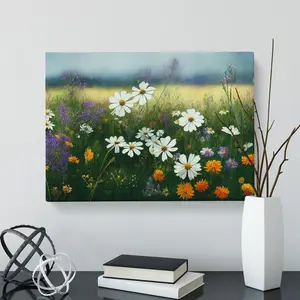 Epic Wildflowers Floral - Wrapped Canvas Painting 50cm H x 76cm W x 3cm D