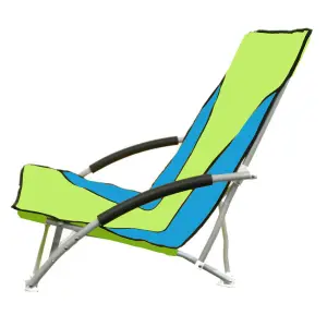 Green Nalu Folding Low Seat Beach Chair Camping Chair