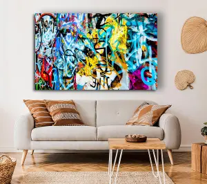 Urban City Art Canvas Print Wall Art - Medium 20 x 32 Inches