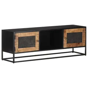 Berkfield TV Cabinet 120x30x40 cm Rough Mango Wood