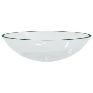 Berkfield Basin Glass 50x37x14 cm Transparent