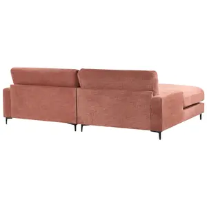 Right-Hand Corner Sofa MALOY Red 3 Seater Right Hand