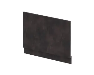 800mm Edge/Power Straight End Bath Panel & Plinth - Textured Matt Metallic Slate