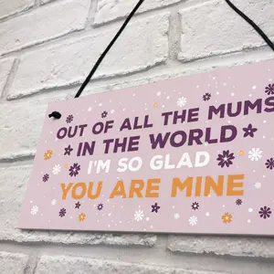 Special Mum Plaque Mum Birthday Christmas Gift From Daughter Son Gift For Her Hanging Plaque