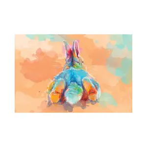 Bunny Butt by Flo Art Studio - Print on Canvas Wrapped Canvas / 26"H x 40"W