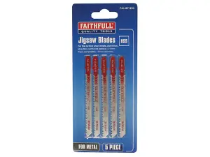 Faithfull  Metal Cutting Jigsaw Blades Pack of 5 T127D FAIJBT127D