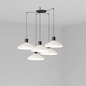 Luminosa Kombo Cluster Pendant Ceiling Light Beige, E27