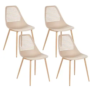 Set of 4 Chairs MONTELLO Beige