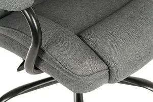 Goliath Duo Heavy Duty Executive Chair Grey Fabric rated up to 27 stone