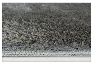 Soft Washable Collection Plain Design Shaggy Rug in Grey  SA-04