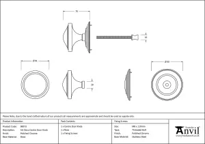 From The Anvil Polished Chrome Art Deco Centre Door Knob