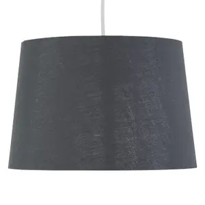 First Choice Lighting Zoey Grey with Silver Inner 28cm Easy Fit Pendant or Lamp Shade