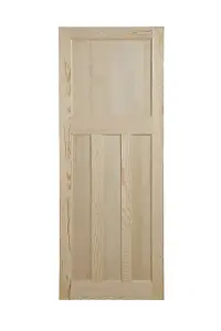 Fortia 4 panel Unglazed Victorian Natural Pine veneer Internal Timber Door, (H)1981mm (W)762mm (T)35mm