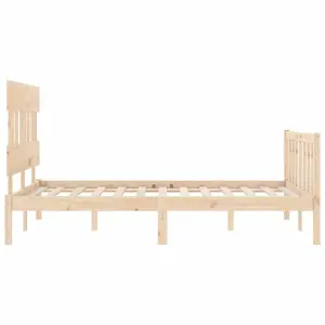 Berkfield Bed Frame with Headboard 140x200 cm Solid Wood