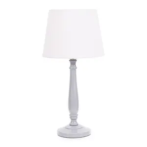 Annum Wood Table Lamp Grey / White / No