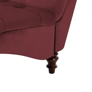 Velvet Chaise Lounge Burgundy MURET