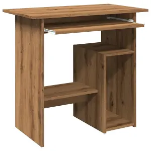 Berkfield Desk Artisan Oak 80x45x74 cm Engineered Wood