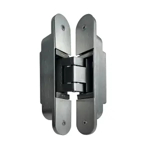 180-degrees Heavy Duty Stainless Steel Concealed Hinges For Large Doors (2 Pcs)