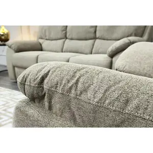 3+1+1 Manual Reclining Phoenix Sofa (Beige)