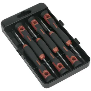 6 Pack Precision Mini Screwdriver Set with Spinner Top and Magnetic TRX Star Heads