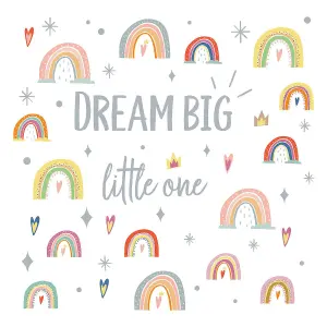 Walplus Hand-Drawn Rainbows, Quote, Wall Deco, Scandinavian Style, Nursery, Wall Sticker Kids Sticker PVC Multicoloured