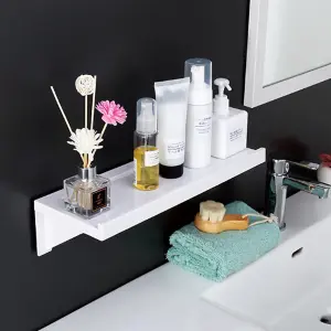 Wall Mounted Bathroom Shelf Display Rack Shower Organizer Floating Shelf W 38 cm