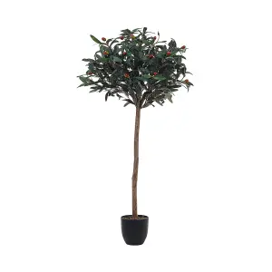 Artificial Plant Fake Olive Tree Home Decorative in Black Plastic Pot H120 cm