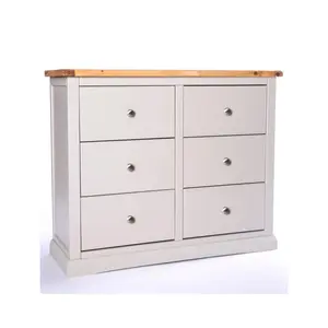 Loreo 6 Drawer Chest of Drawers Chrome Knob