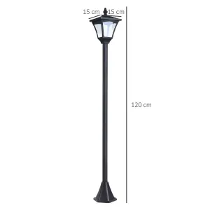 Outsunny Outdoor Garden Solar Light with Base Freestanding Energy-saving Optical