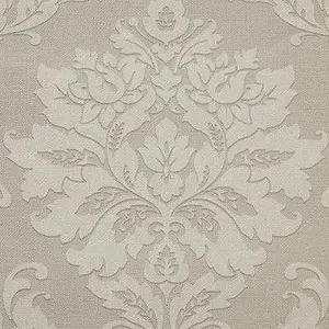 GoodHome Mire Beige Woven effect Damask Textured Wallpaper