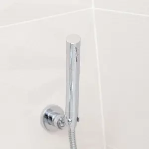 Enzo Polished Chrome Round Deck Mounted Bath Shower Mixer Tap with Handset