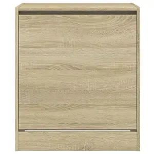 Berkfield Shoe Cabinet Sonoma Oak 60x42x69 cm Engineered Wood