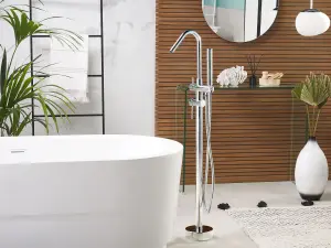 Freestanding Bathtub Faucet VICTORIA Silver