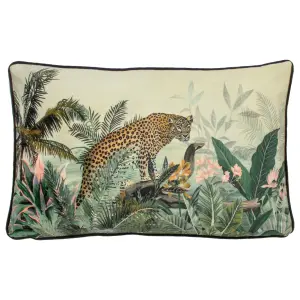 Evans Lichfield Manyara Leopard Rectangular Feather Rich Cushion