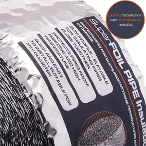 Superfoil Pipe Wrap Insulation Bubble Wrap Pipe & Duct Winter Protection 7.5M x 80mm