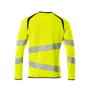 Mascot Accelerate Safe Modern Fit Sweatshirt (Hi-Vis Yellow/Dark Navy)  (Large)