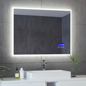 Summit LED Illuminated Bathroom Mirror with Bluetooth Speakers & Dual Light (H)700mm (W)500mm